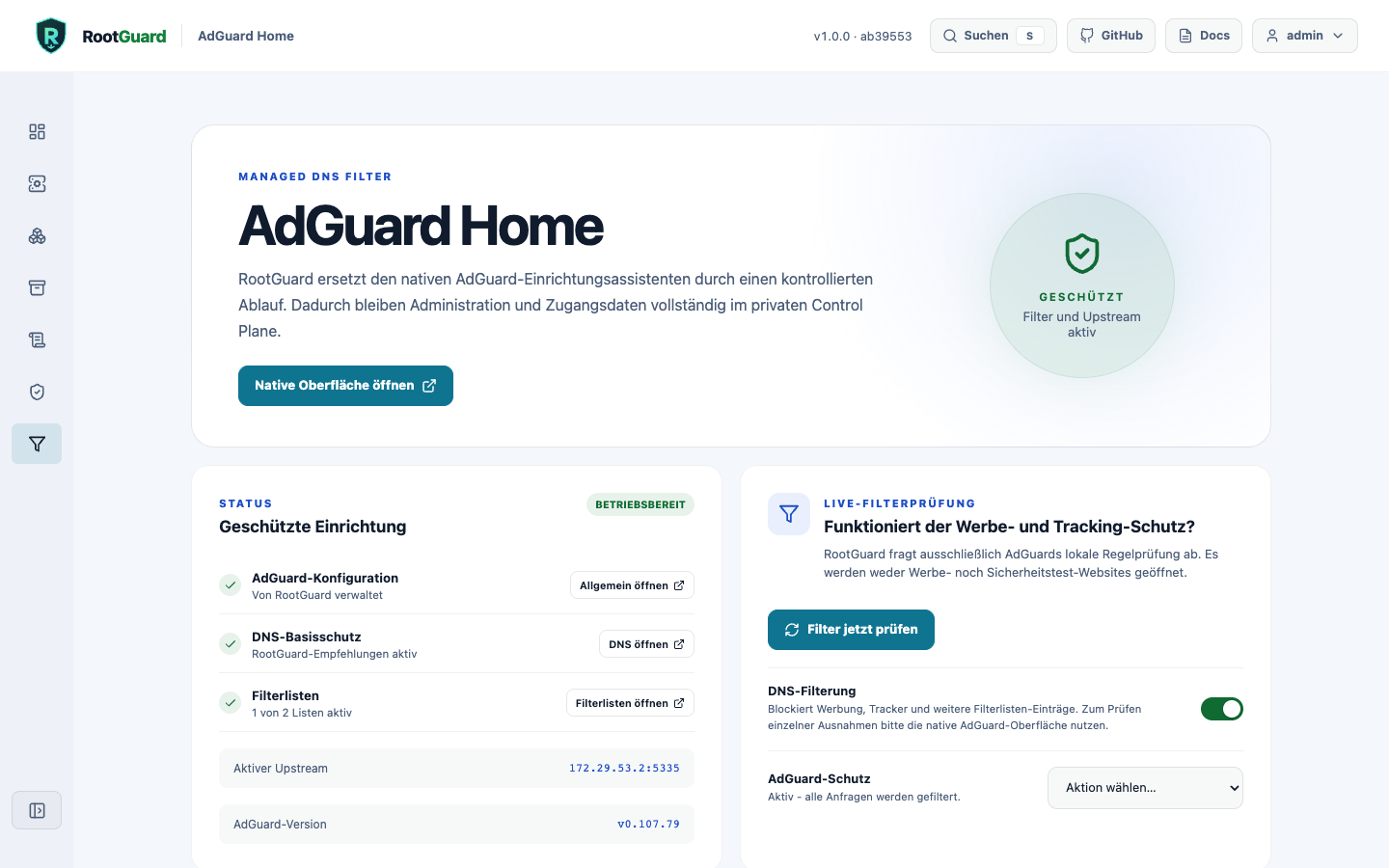 AdGuard-Home-Verwaltung